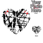 Black and white abstract design Playing Cards 54 (Heart)  Front - DiamondJ