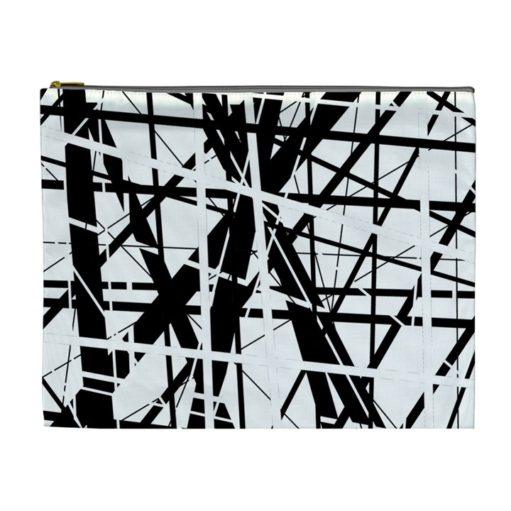 Black and white abstract design Cosmetic Bag (XL)