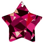 Red broken glass Star Ornament (Two Sides)  Back