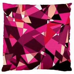 Red Broken Glass Large Cushion Case (two Sides) by Valentinaart