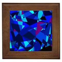 Blue Broken Glass Framed Tiles by Valentinaart