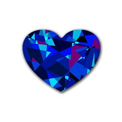 Blue Broken Glass Heart Coaster (4 Pack)  by Valentinaart