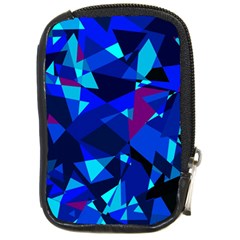 Blue Broken Glass Compact Camera Cases by Valentinaart