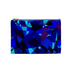 Blue Broken Glass Cosmetic Bag (medium) 