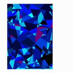 Blue Broken Glass Small Garden Flag (two Sides) by Valentinaart