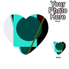 Geometric Abstract Design Multi-purpose Cards (heart) 