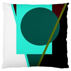 Geometric Abstract Design Large Cushion Case (one Side) by Valentinaart