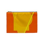 Orange abstract design Cosmetic Bag (Medium)  Front