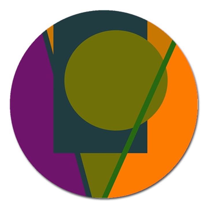 Geometric abstraction Magnet 5  (Round)