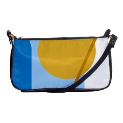 Blue And Yellow Abstract Design Shoulder Clutch Bags by Valentinaart
