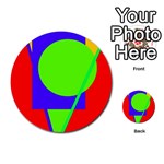 Colorful geometric design Multi-purpose Cards (Round)  Front 17