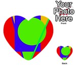 Colorful geometric design Multi-purpose Cards (Heart)  Back 23