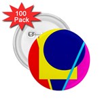 Colorful geometric design 2.25  Buttons (100 pack)  Front