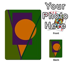 Green And Orange Geometric Design Multi-purpose Cards (rectangle) 