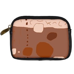Brown Abstract Design Digital Camera Cases by Valentinaart