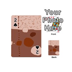 Brown Abstract Design Playing Cards 54 (mini)  by Valentinaart