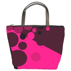 Pink Dots Bucket Bags by Valentinaart