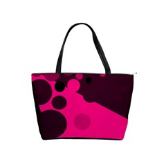 Pink Dots Shoulder Handbags by Valentinaart