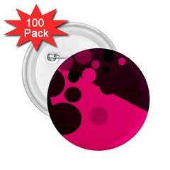 Pink Dots 2 25  Buttons (100 Pack)  by Valentinaart