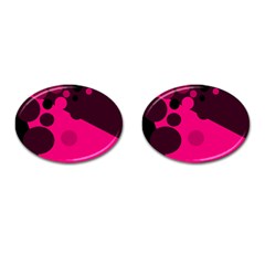 Pink Dots Cufflinks (oval) by Valentinaart