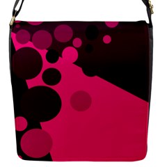 Pink Dots Flap Messenger Bag (s) by Valentinaart