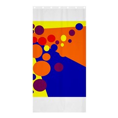 Blue And Orange Dots Shower Curtain 36  X 72  (stall) 