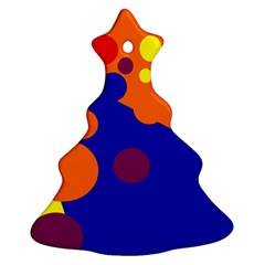 Blue And Orange Dots Ornament (christmas Tree) by Valentinaart