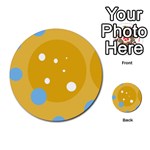 Blue and yellow moon Multi-purpose Cards (Round)  Back 24