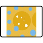 Blue and yellow moon Fleece Blanket (Large)  80 x60  Blanket Front