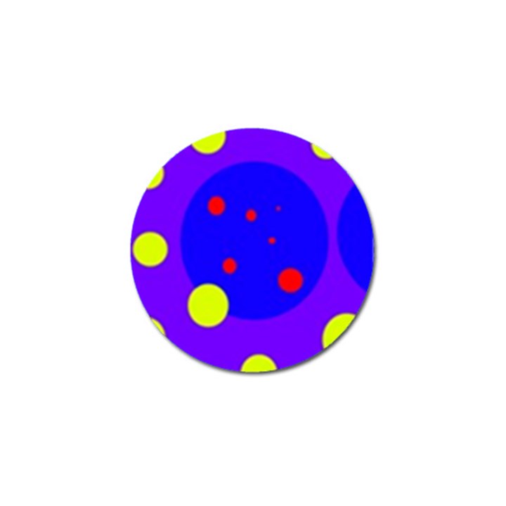 Purple and yellow dots Golf Ball Marker