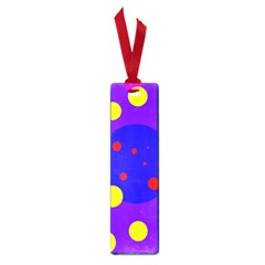 Purple And Yellow Dots Small Book Marks by Valentinaart