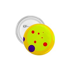 Yellow And Purple Dots 1 75  Buttons by Valentinaart