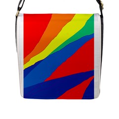 Colorful Abstract Design Flap Messenger Bag (l)  by Valentinaart