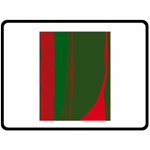 Green and red lines Double Sided Fleece Blanket (Large)  80 x60  Blanket Front