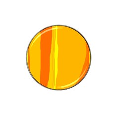 Yellow And Orange Lines Hat Clip Ball Marker (4 Pack) by Valentinaart