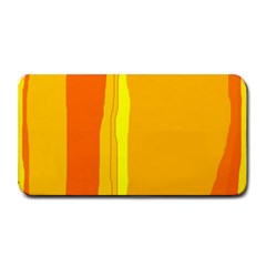 Yellow And Orange Lines Medium Bar Mats by Valentinaart