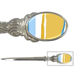 Blue And Yellow Lines Letter Openers by Valentinaart
