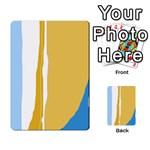 Blue and yellow lines Multi-purpose Cards (Rectangle)  Back 1