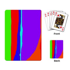 Colorful Decorative Lines Playing Card by Valentinaart