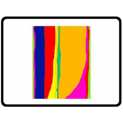 Colorful Lines Double Sided Fleece Blanket (large)  by Valentinaart