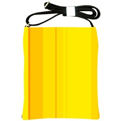 Yellow Lines Shoulder Sling Bags by Valentinaart