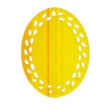 Yellow lines Oval Filigree Ornament (2-Side)  Front