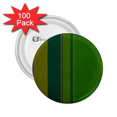 Green Elegant Lines 2 25  Buttons (100 Pack) 