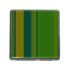 Green Elegant Lines Memory Card Reader (square)