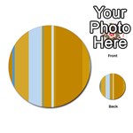 Yellow elegant lines Multi-purpose Cards (Round)  Back 49