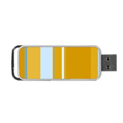 Yellow Elegant Lines Portable Usb Flash (one Side) by Valentinaart