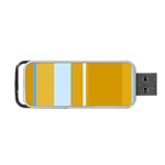 Yellow elegant lines Portable USB Flash (Two Sides) Back