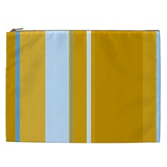 Yellow Elegant Lines Cosmetic Bag (xxl) 