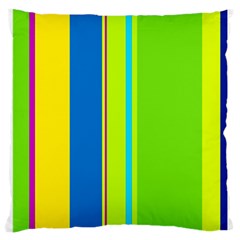 Colorful Lines Large Cushion Case (two Sides) by Valentinaart