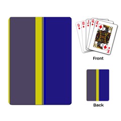 Blue And Yellow Lines Playing Card by Valentinaart